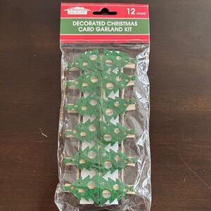 Decorated Christmas Card Garland Kit - Green